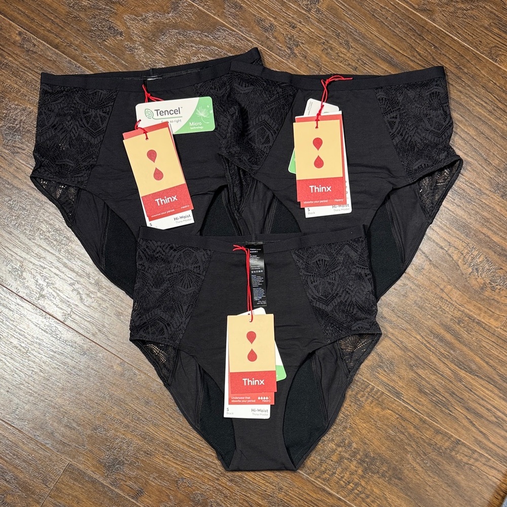 NWT Thinx Lot of 3 Modal High Rise Period Underwear